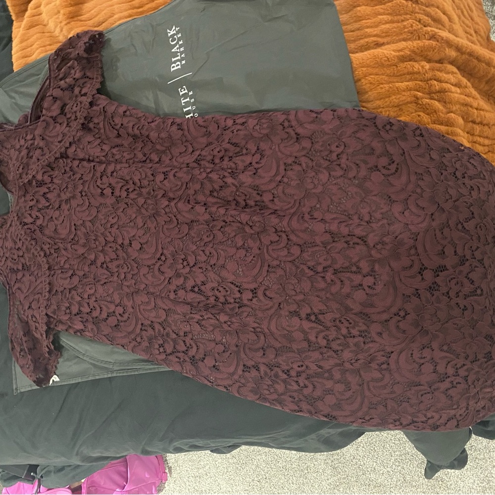 Elegant Burgundy Lace Dress